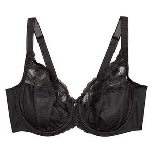 Marks & Spencer black Wild Blooms Wired Full Cup Bra 36D